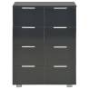 High Gloss Black Sideboard - 60x35x80 cm Engineered Wood