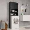 Washing Machine Cabinet Black 64x25.5x190 cm Engineered Wood Colour black Number of 1 