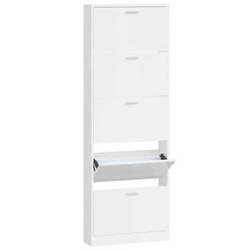 Shoe Cabinet High Gloss White | Stylish Storage Solution