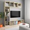 3 Piece Book/TV Cabinet Set Sonoma Oak 180x30x180 cm Colour sonoma oak Quantity in Package 3 