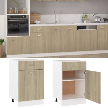 Drawer Bottom Cabinet Sonoma Oak - Organize Your Kitchen Space