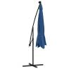 Cantilever Umbrella with LED Lights - Azure Blue 350 cm