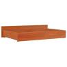 Bed Drawers 4 pcs Wax Brown Solid Wood Pine - HipoMarket