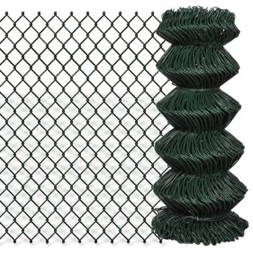 Chain Link Fence Steel 0.8x15m Green - Durable & Stylish