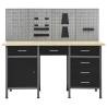 Sturdy Workbench with Four Wall Panels - 500 kg Capacity