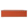 Manual Retractable Awning with LED - 5x3m Orange & Brown