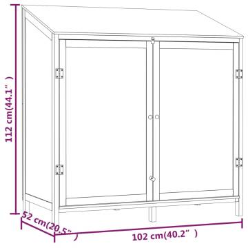 Garden Shed Brown 102x52 cm - Solid Wood Fir | HipoMarket