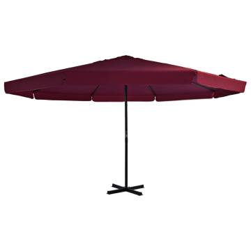 Outdoor Parasol with Aluminium Pole 500 cm - Bordeaux Red