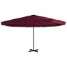 Outdoor Parasol with Aluminium Pole 500 cm Bordeaux Red Colour bordeaux red Size 500 cm Quantity in Package 1 