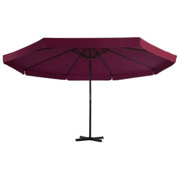 Outdoor Parasol with Aluminium Pole 500 cm - Bordeaux Red