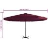 Outdoor Parasol with Aluminium Pole 500 cm - Bordeaux Red