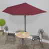 Balcony Parasol with Aluminium Pole Bordeaux Red 300x155x223 cm Half Colour red Quantity in Package 1 