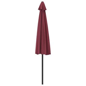 Bordeaux Red Balcony Parasol with Aluminium Pole - 300x155 cm