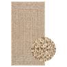 Rug ZIZUR 60x110 cm - Jute Look for Indoor & Outdoor Use