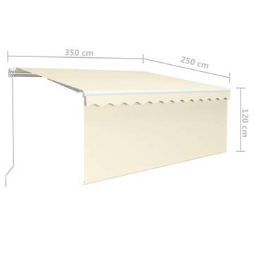 Manual Retractable Awning 3.5x2.5m Cream | Hipo Market