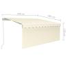 Manual Retractable Awning 3.5x2.5m Cream | Hipo Market