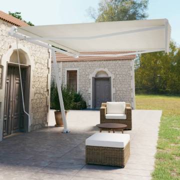 Freestanding Manual Retractable Awning 450x350 cm - Cream