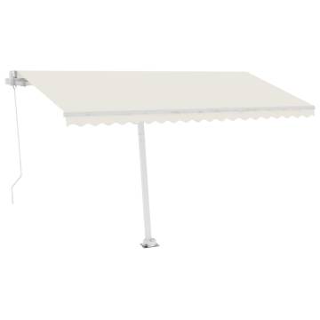 Freestanding Manual Retractable Awning 450x350 cm - Cream