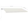 Freestanding Manual Retractable Awning 450x350 cm - Cream