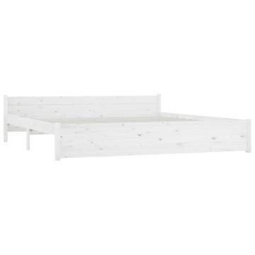 White Bed Frame with Drawers - 180x200 cm Super King Size