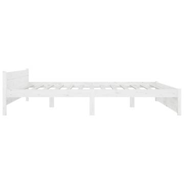 White Bed Frame with Drawers - 180x200 cm Super King Size