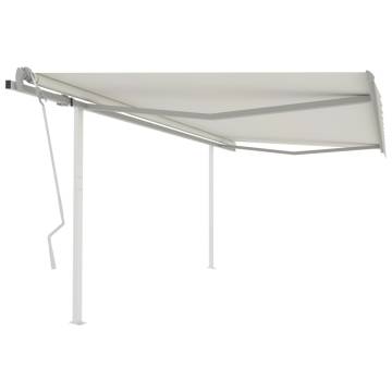 Manual Retractable Awning 4.5x3.5m Cream - HipoMarket