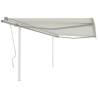 Manual Retractable Awning with Posts 4.5x3.5 m Cream Colour cream Size 4.5 x 3.5 m Quantity in Package 1 