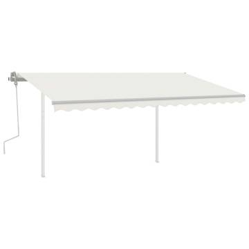 Manual Retractable Awning 4.5x3.5m Cream - HipoMarket