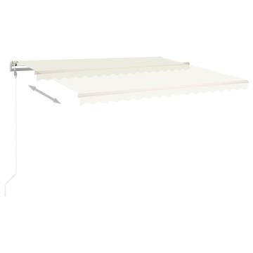 Manual Retractable Awning 4.5x3.5m Cream - HipoMarket