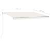 Manual Retractable Awning 4.5x3.5m Cream - HipoMarket