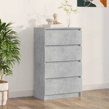 Stylish Concrete Grey Sideboard - 60x35x98.5 cm | HipoMarket