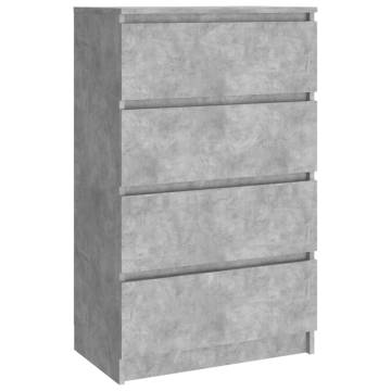 Stylish Concrete Grey Sideboard - 60x35x98.5 cm | HipoMarket