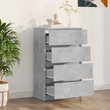 Stylish Concrete Grey Sideboard - 60x35x98.5 cm | HipoMarket