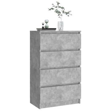 Stylish Concrete Grey Sideboard - 60x35x98.5 cm | HipoMarket