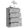 Stylish Concrete Grey Sideboard - 60x35x98.5 cm | HipoMarket