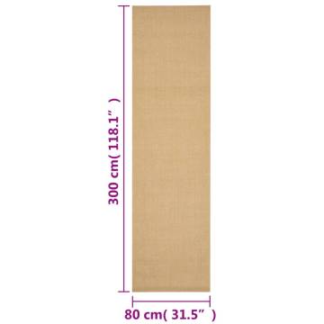 Natural Sisal Rug 80x300 cm - Durable & Versatile