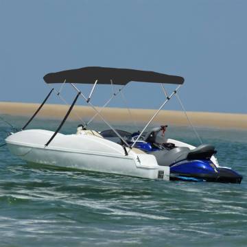 4-Bow Bimini Top Black 243x250 cm - Durable & UV Resistant