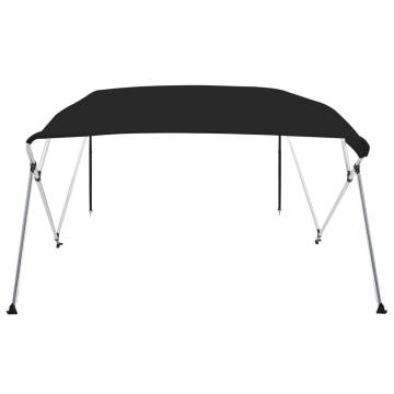 4-Bow Bimini Top Black 243x250 cm - Durable & UV Resistant