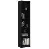 5-Tier Book Cabinet Black - Stylish Storage Solution