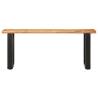 Live Edge Bench 110 cm - Solid Acacia Wood & Steel Industry Style