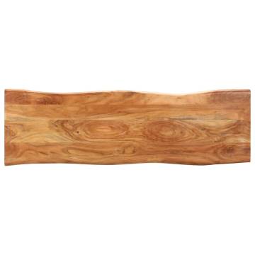 Live Edge Bench 110 cm - Solid Acacia Wood & Steel Industry Style