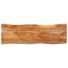 Live Edge Bench 110 cm - Solid Acacia Wood & Steel Industry Style