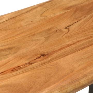 Live Edge Bench 110 cm - Solid Acacia Wood & Steel Industry Style