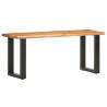 Live Edge Bench 110 cm - Solid Acacia Wood & Steel Industry Style