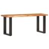 Live Edge Bench 110 cm - Solid Acacia Wood & Steel Industry Style