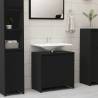 Bathroom Cabinet Black 60x33x61 cm Engineered Wood Colour black Number of 1 Number of Pieces 