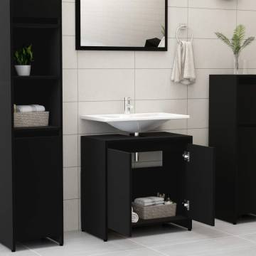 Stylish Black Bathroom Cabinet - 60x33x61 cm | HipoMarket