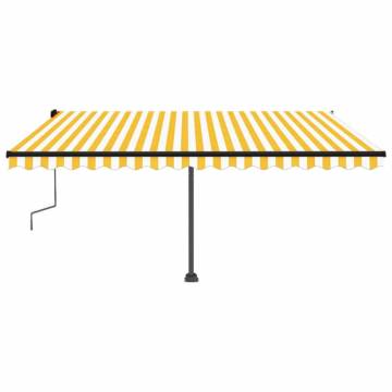 Retractable Awning 450x300 cm - Yellow/White