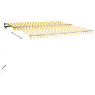 Retractable Awning 450x300 cm - Yellow/White