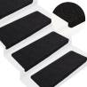 Stair Mats Self-adhesive 15 pcs 65x24.5x3.5 cm Black Colour black Size 65 x 24.5 x 3.5 cm Quantity in Package 15 